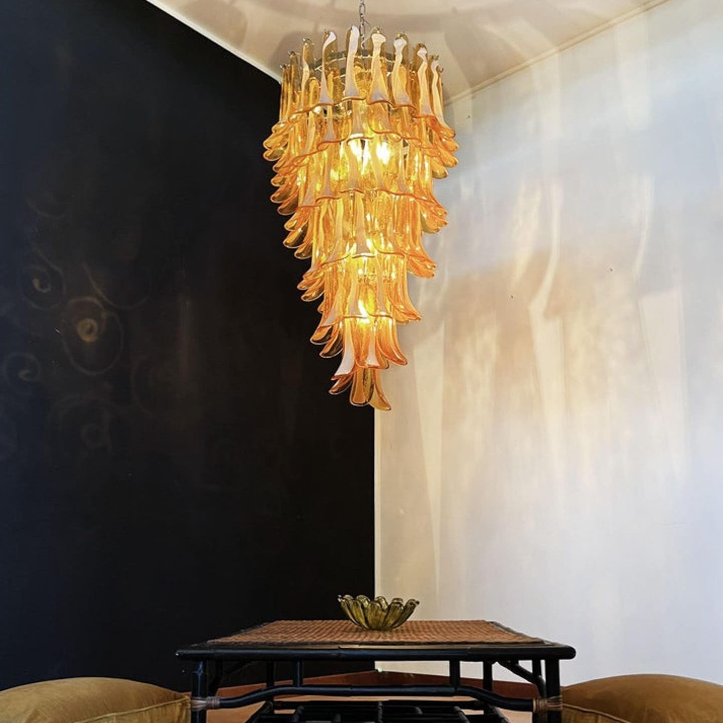 Murano Glass Chandelier – Caramel - Blushlighting