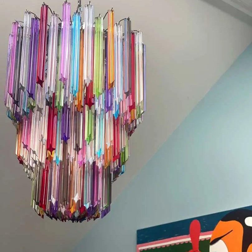 Murano Glass Chandelier – Multi - BrassBlushlighting