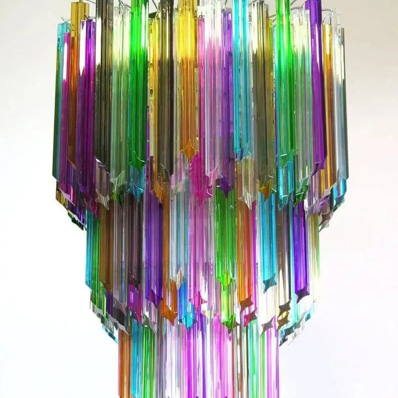 Murano Glass Chandelier – Multi - NickelBlushlighting