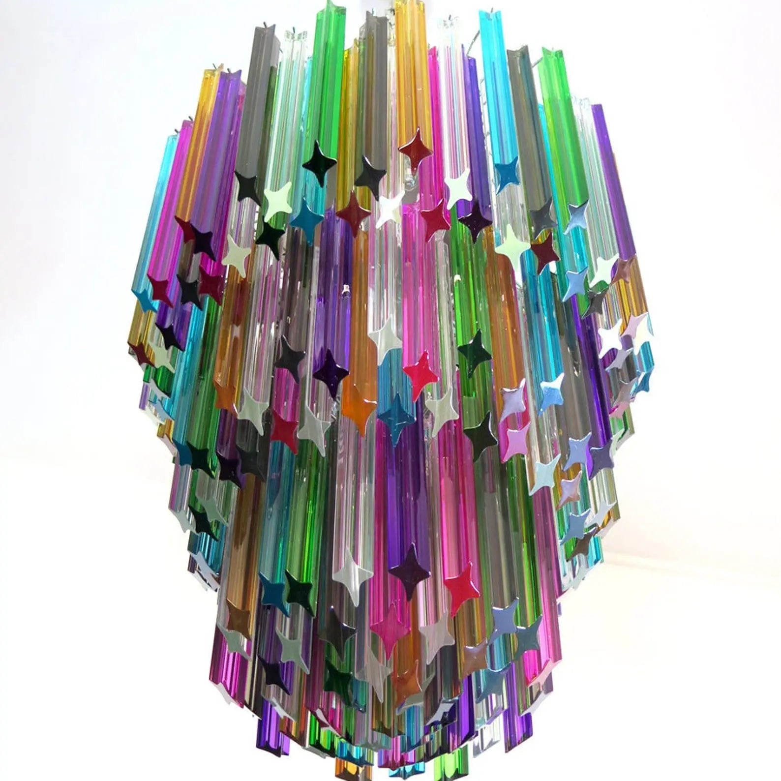 Murano Glass Chandelier – Multi - NickelBlushlighting