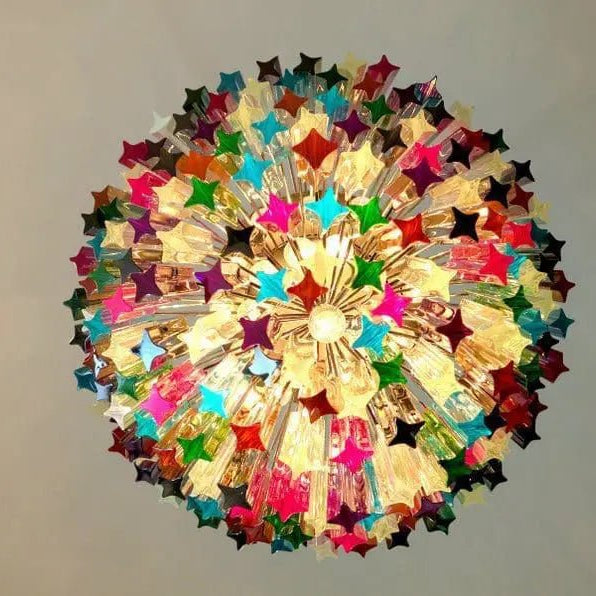 Murano Glass Chandelier – Multi - NickelBlushlighting