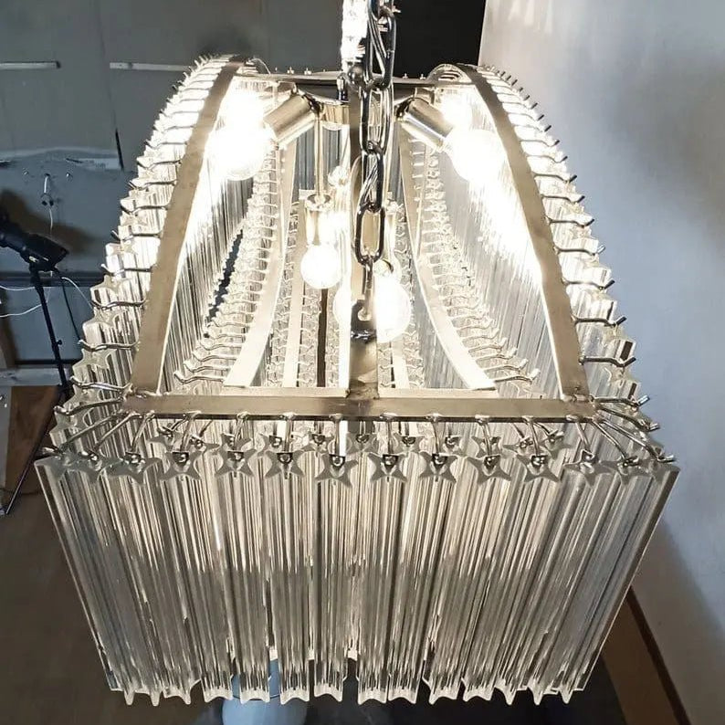 Murano Glass Chandelier – Pagoda – 292 prisms – Transparent - BrassBlushlighting