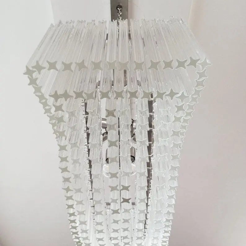 Murano Glass Chandelier – Pagoda – 292 prisms – Transparent - BrassBlushlighting