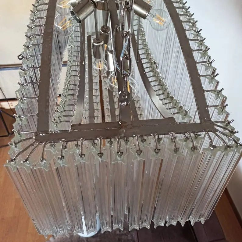 Murano Glass Chandelier – Pagoda – 292 prisms – Transparent - BrassBlushlighting
