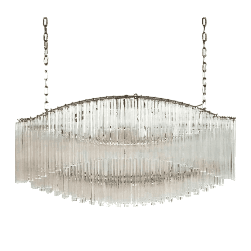 Murano Glass Chandelier – Pagoda – 292 prisms – Transparent - BrassBlushlighting