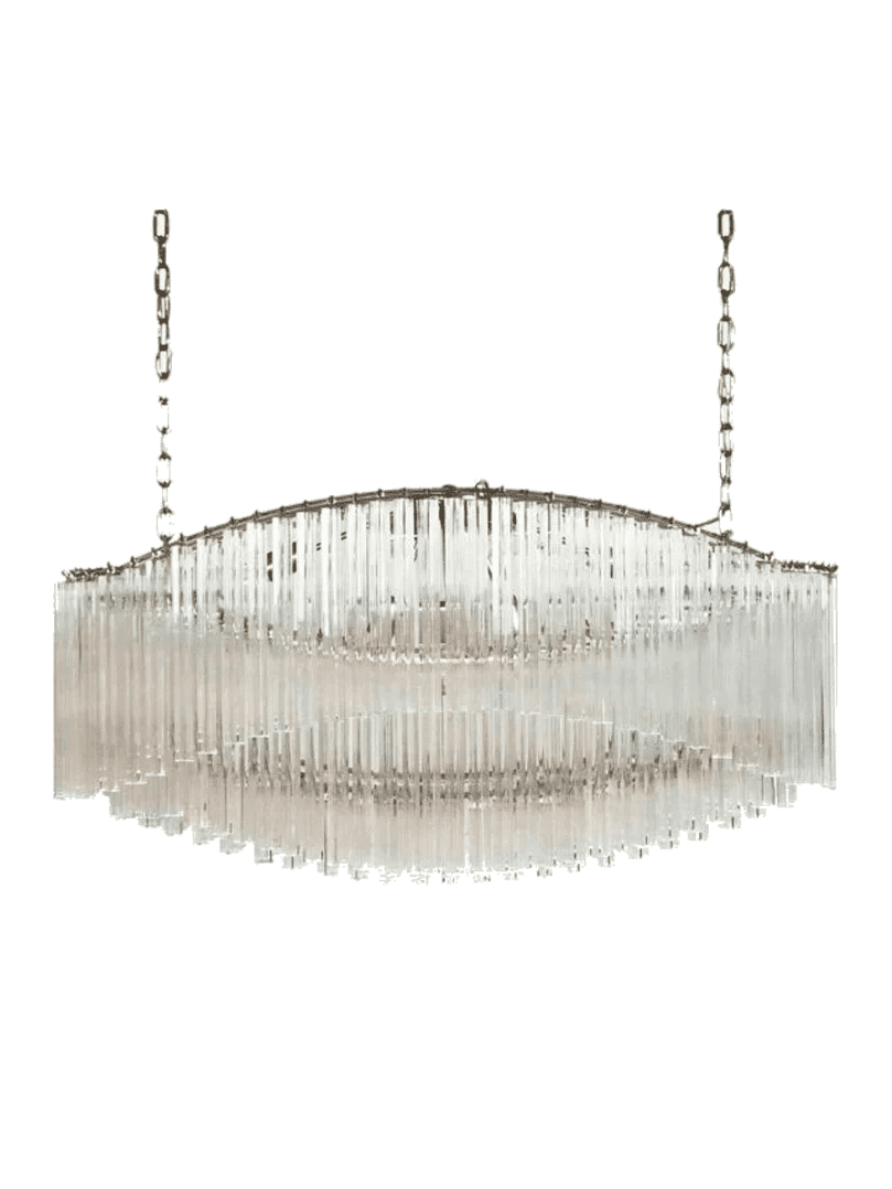 Murano Glass Chandelier – Pagoda – 292 prisms – Transparent - BrassBlushlighting