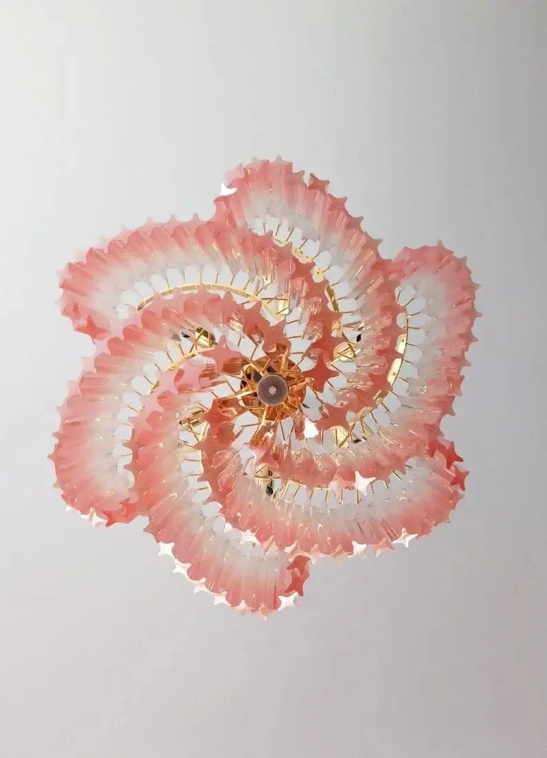 Murano Glass Chandelier- Pink - Blushlighting