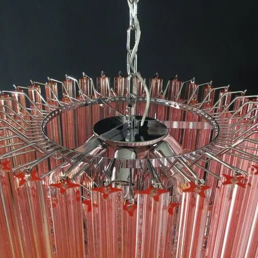 Murano Glass Chandelier – Pink - BrassBlushlighting
