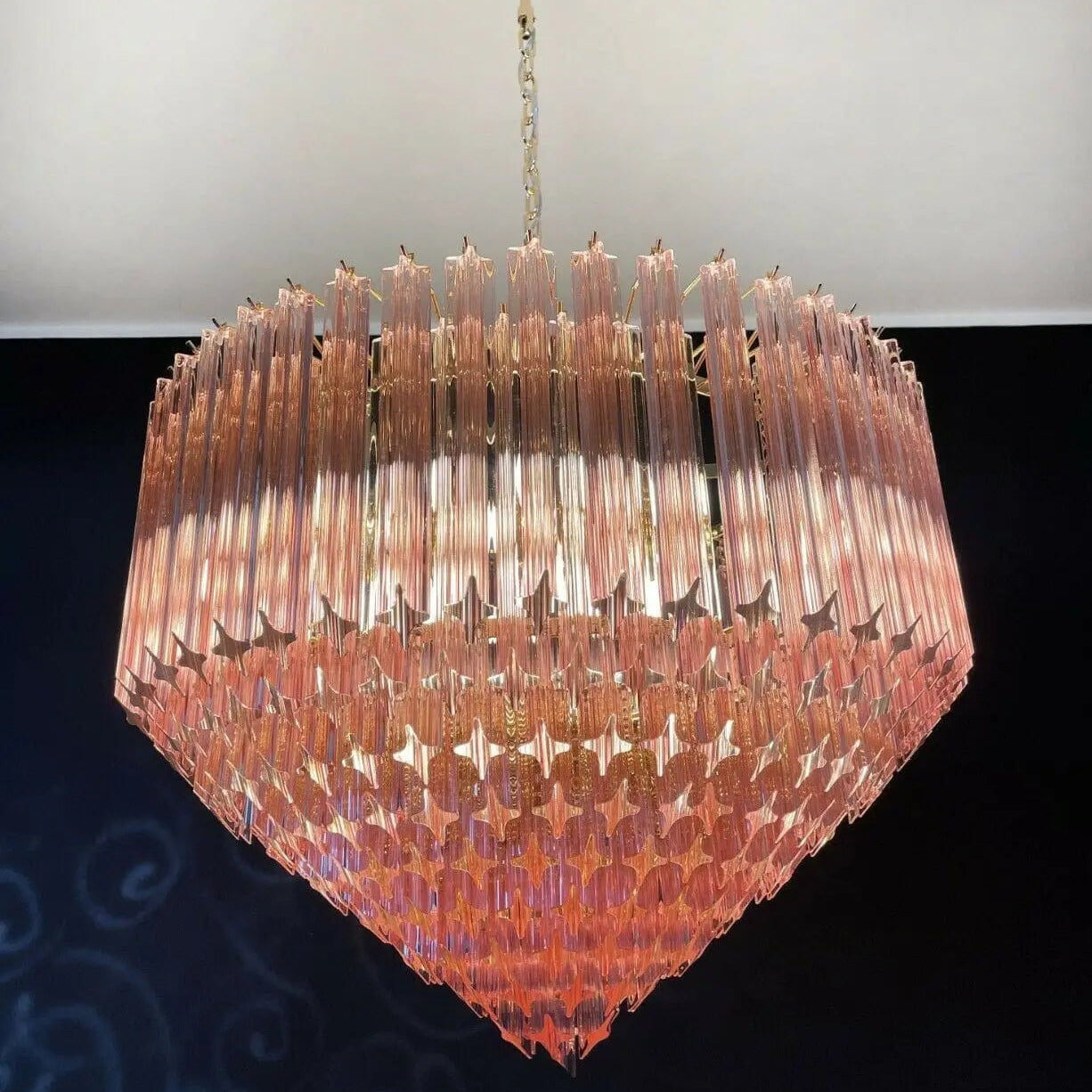 Murano Glass Chandelier – Pink - Blushlighting