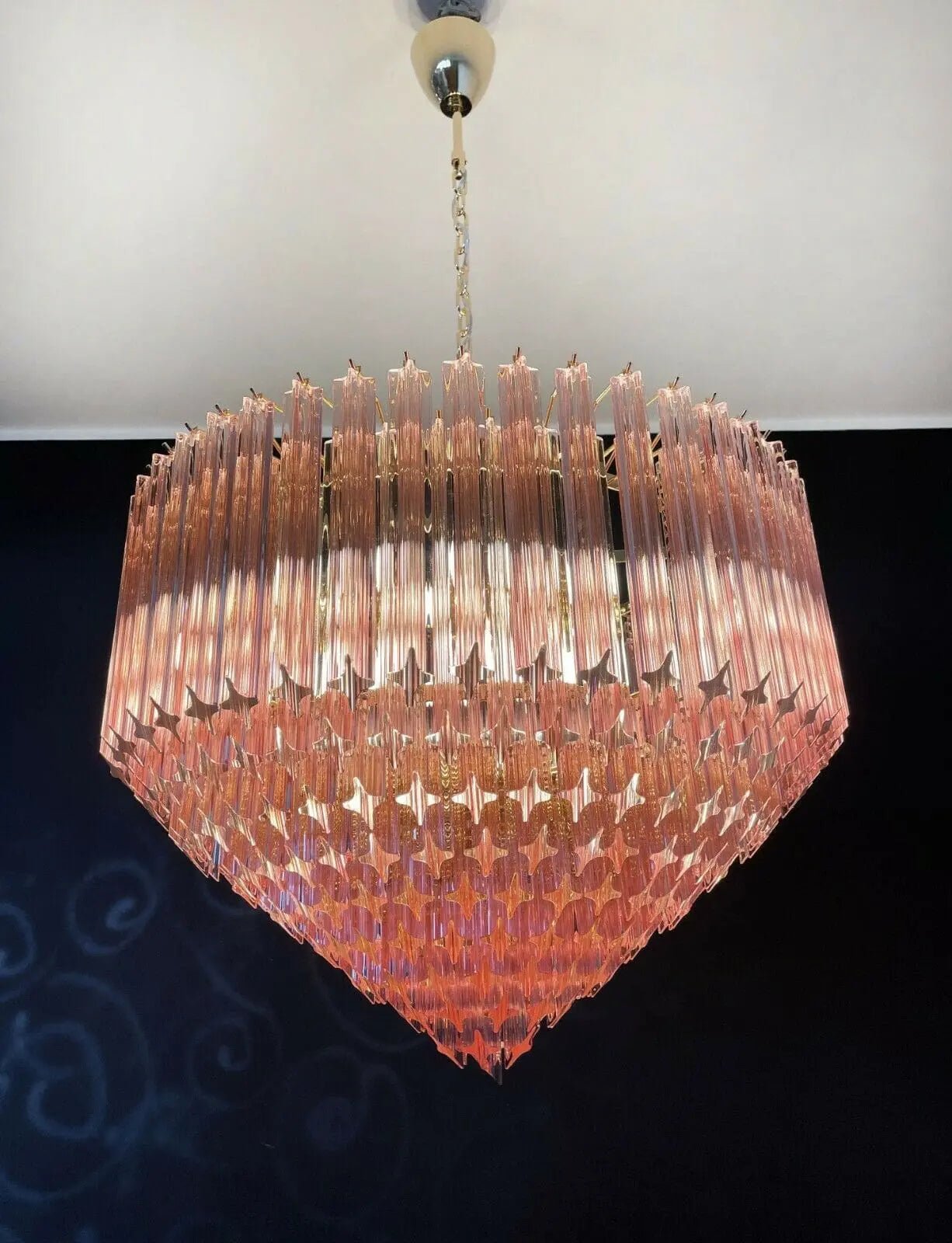 Murano Glass Chandelier – Pink - Blushlighting