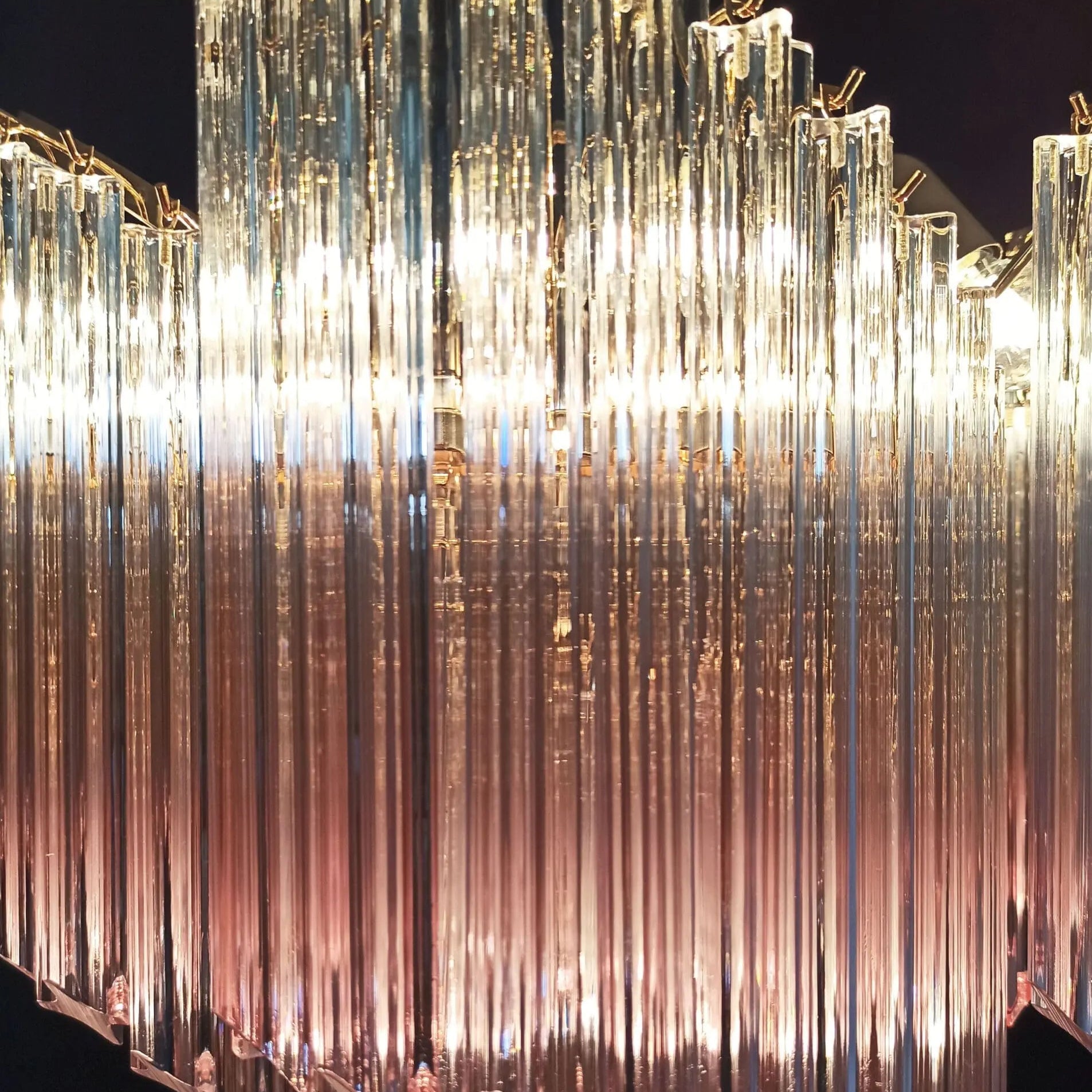 Murano Glass Chandelier- Pink - Blushlighting