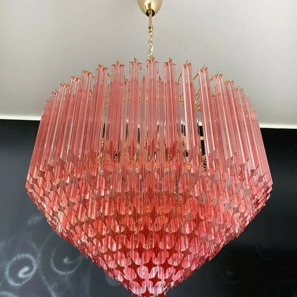 Murano Glass Chandelier – Pink - Blushlighting