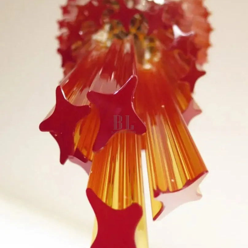 Murano Glass Chandelier – Spiral – Amber - Blushlighting