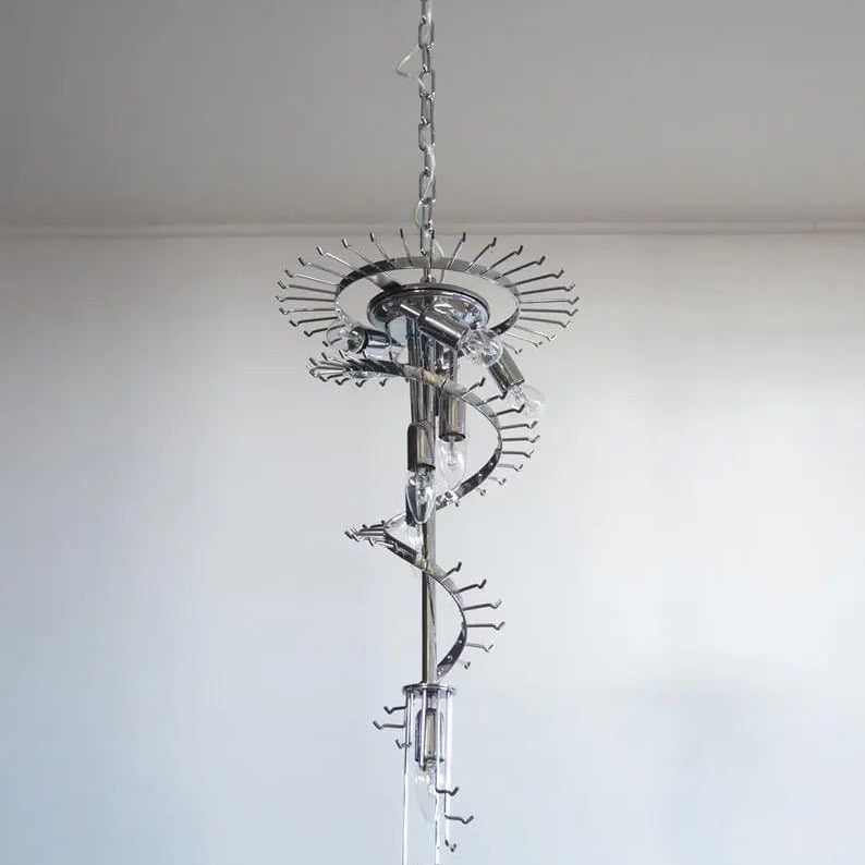 Murano Glass Chandelier – Spiral – Amber - Blushlighting