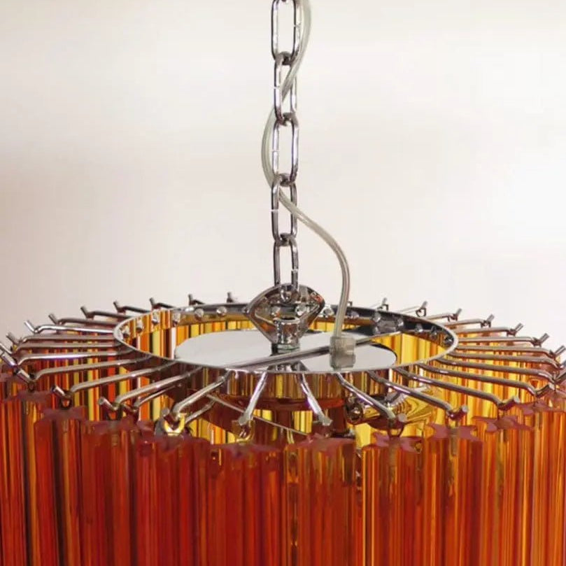 Murano Glass Chandelier – Spiral – Amber - Blushlighting