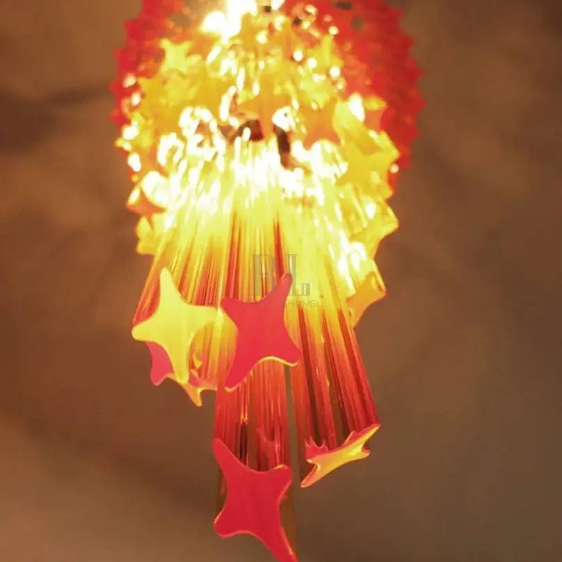 Murano Glass Chandelier – Spiral – Amber - Blushlighting