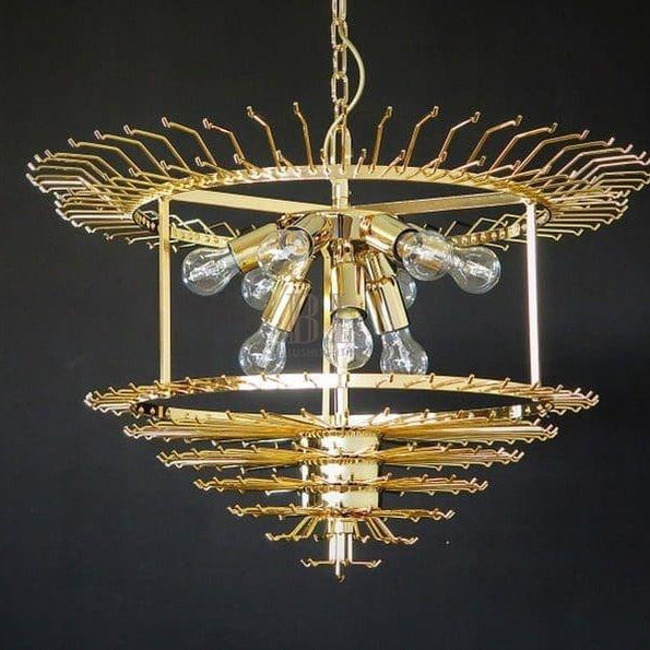 Murano Glass Chandelier – Transparent - SilverBlushlighting