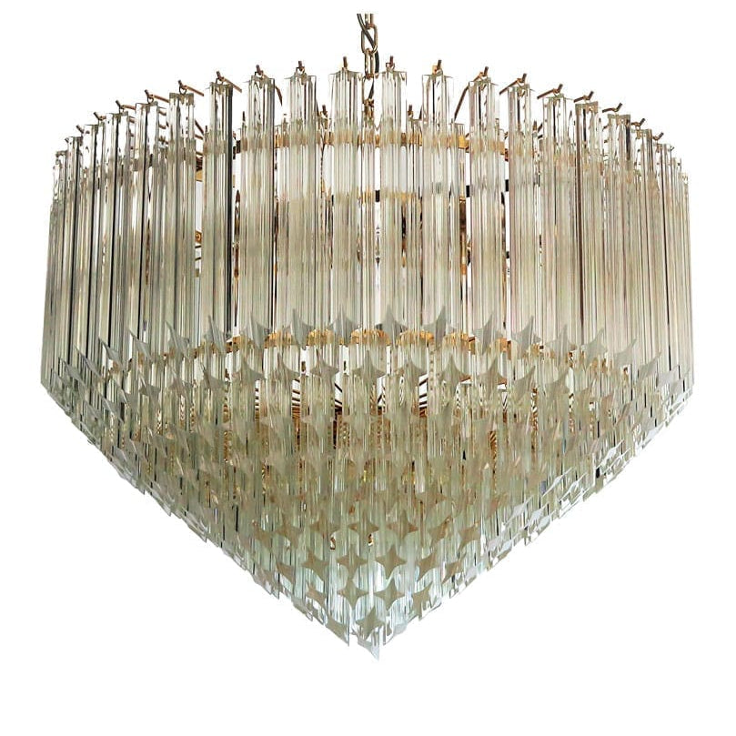 Murano Glass Chandelier – Transparent - SilverBlushlighting