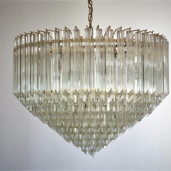 Murano Glass Chandelier – Transparent - SilverBlushlighting