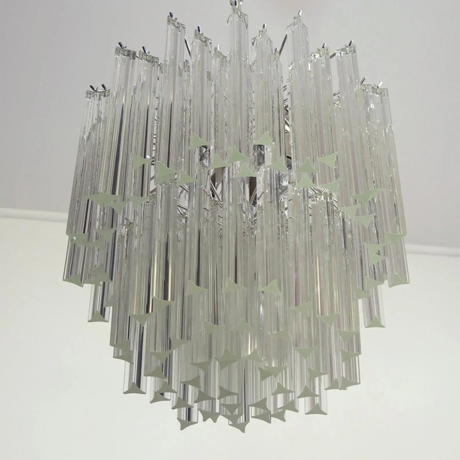 Murano Glass Chandelier – Transparent - BrassBlushlighting