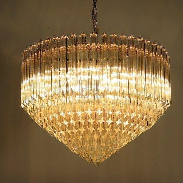 Murano Glass Chandelier – Transparent - SilverBlushlighting