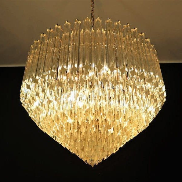 Murano Glass Chandelier – Transparent - SilverBlushlighting