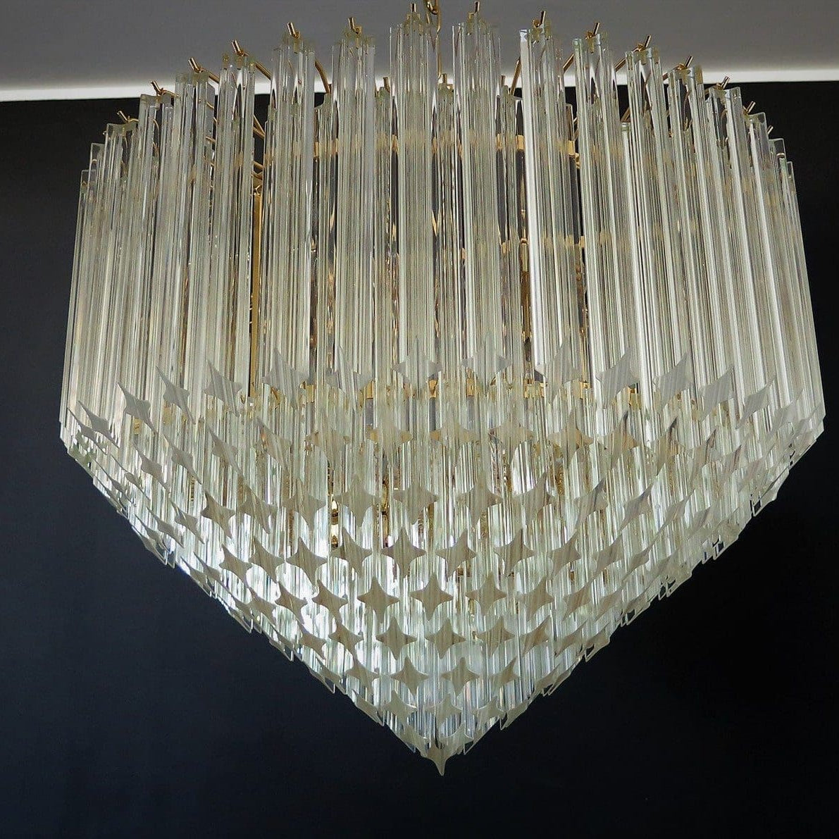 Murano Glass Chandelier – Transparent - SilverBlushlighting