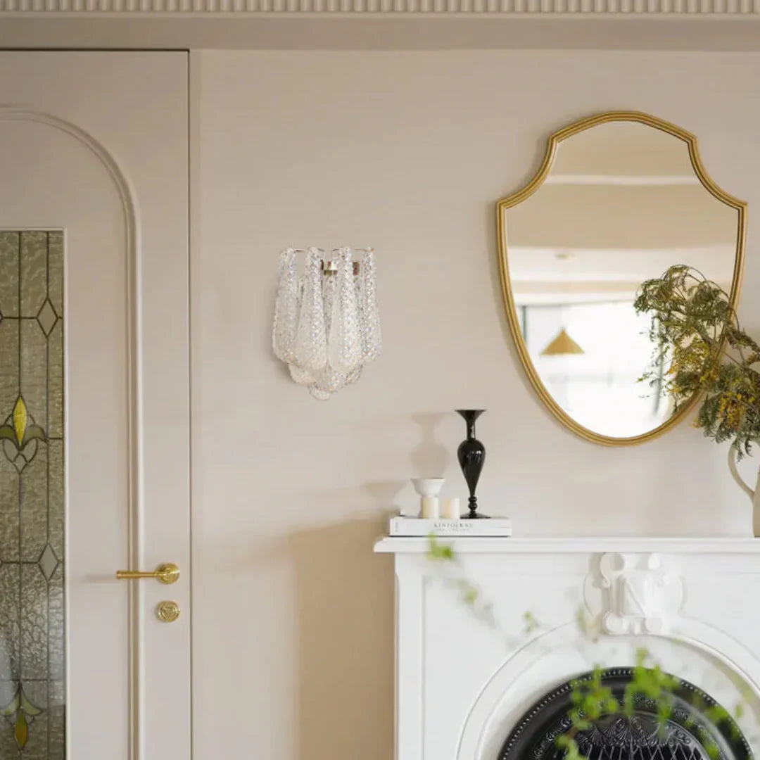 Murano Petals White Wall Light 13.4"-Wall Light-Blushlighting