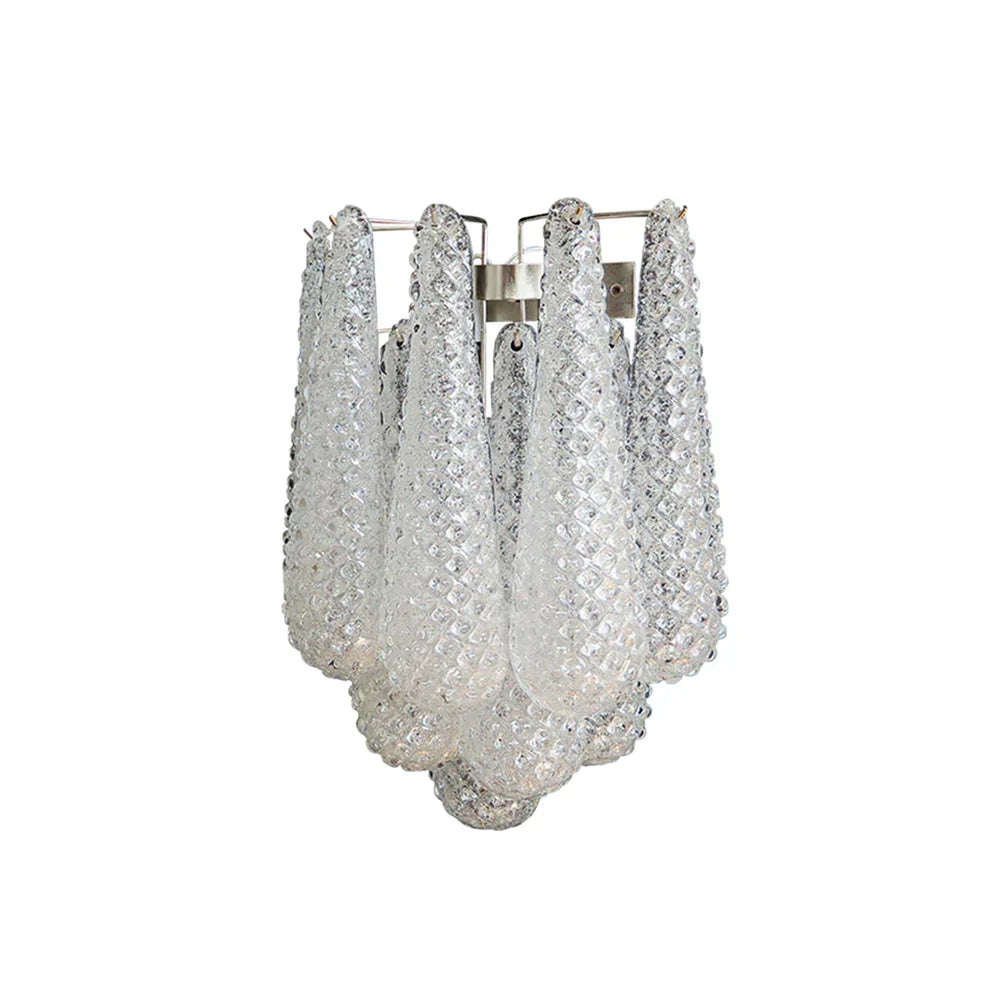 Murano Petals White Wall Light 13.4"-Wall Light-Blushlighting