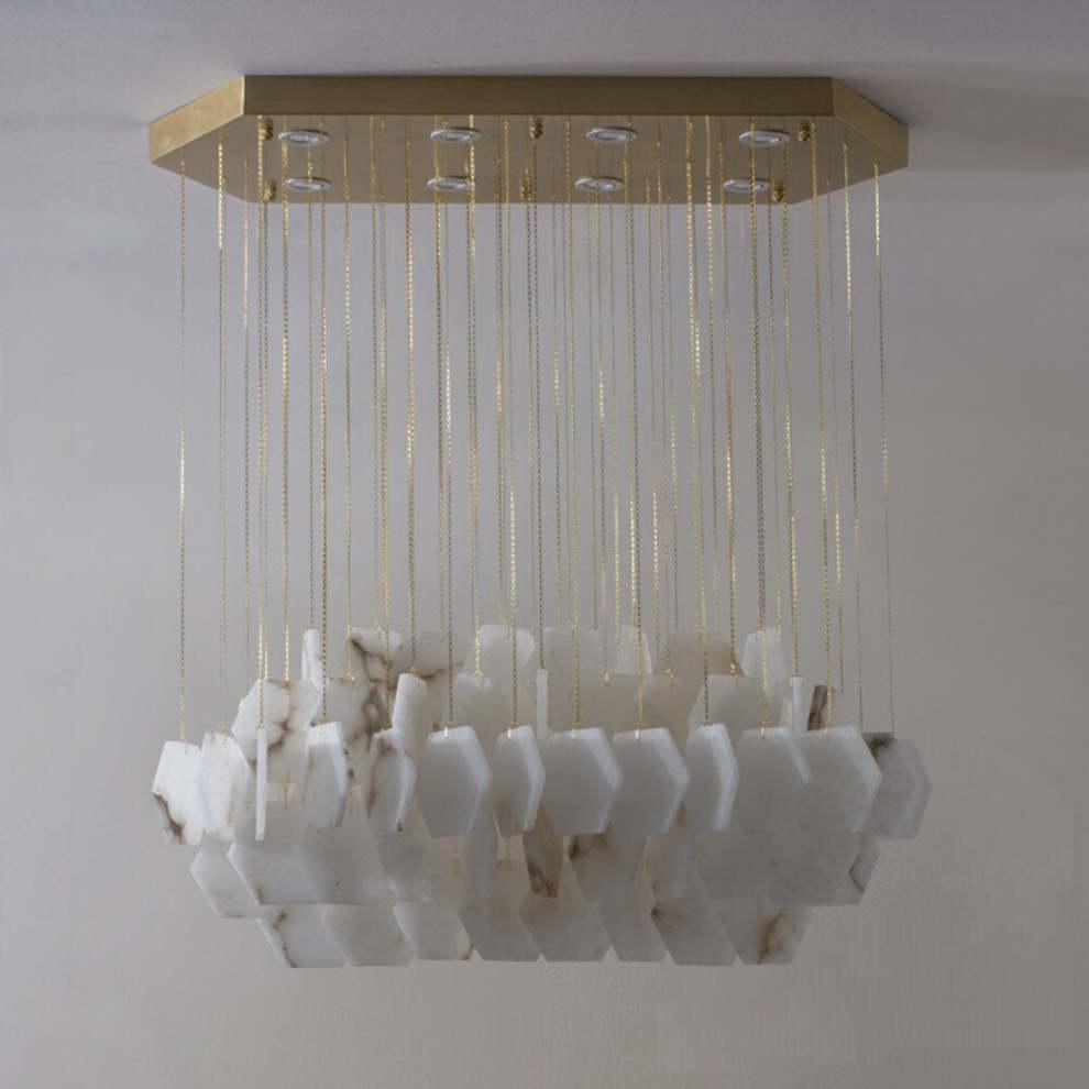 Natural Alabaster Modern Chandelier-Blushlighting