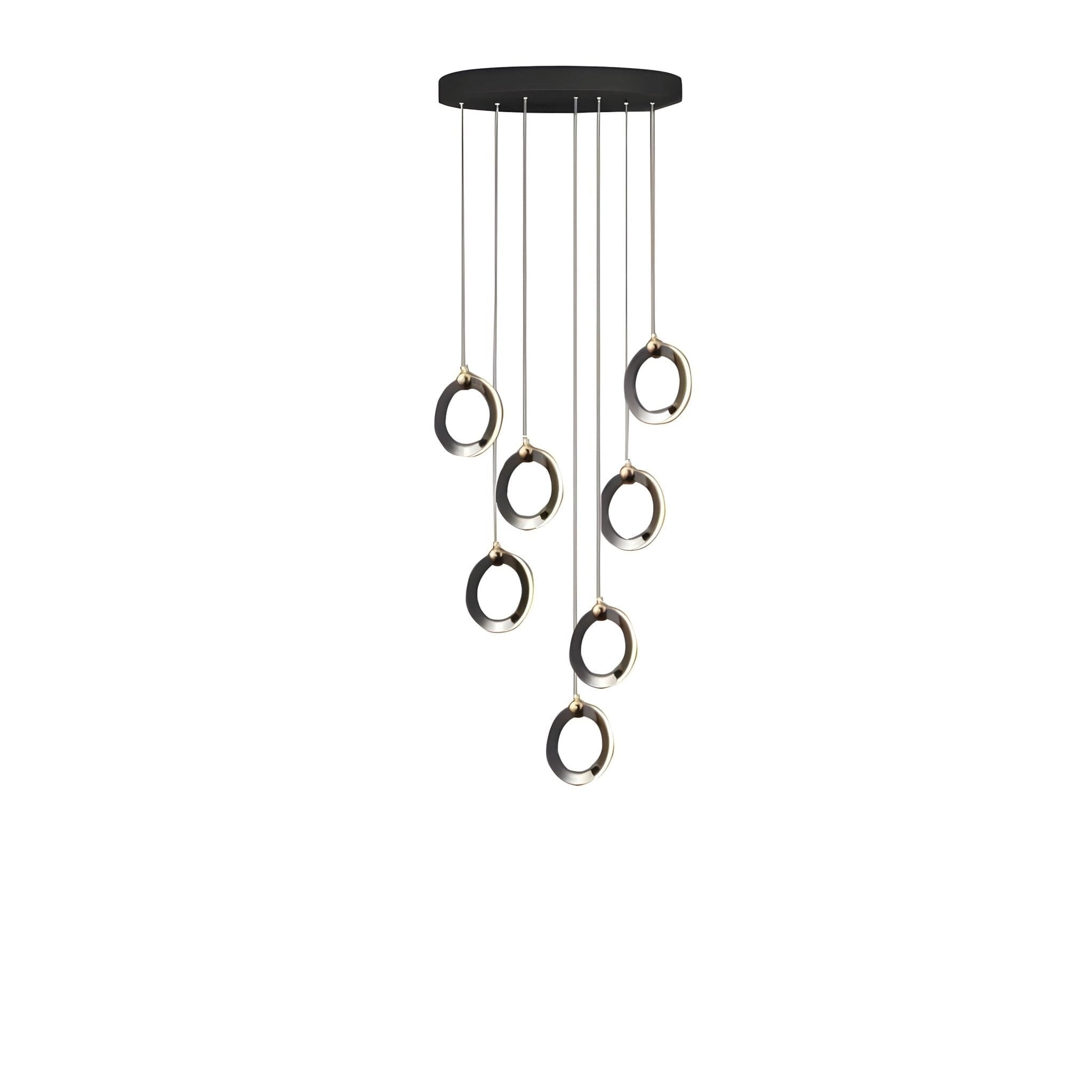 NEBULA Chandelier - 1 ring - 6.6" x 60" / 17cm x 150cm - 8WCool Light (6000K)Blushlighting