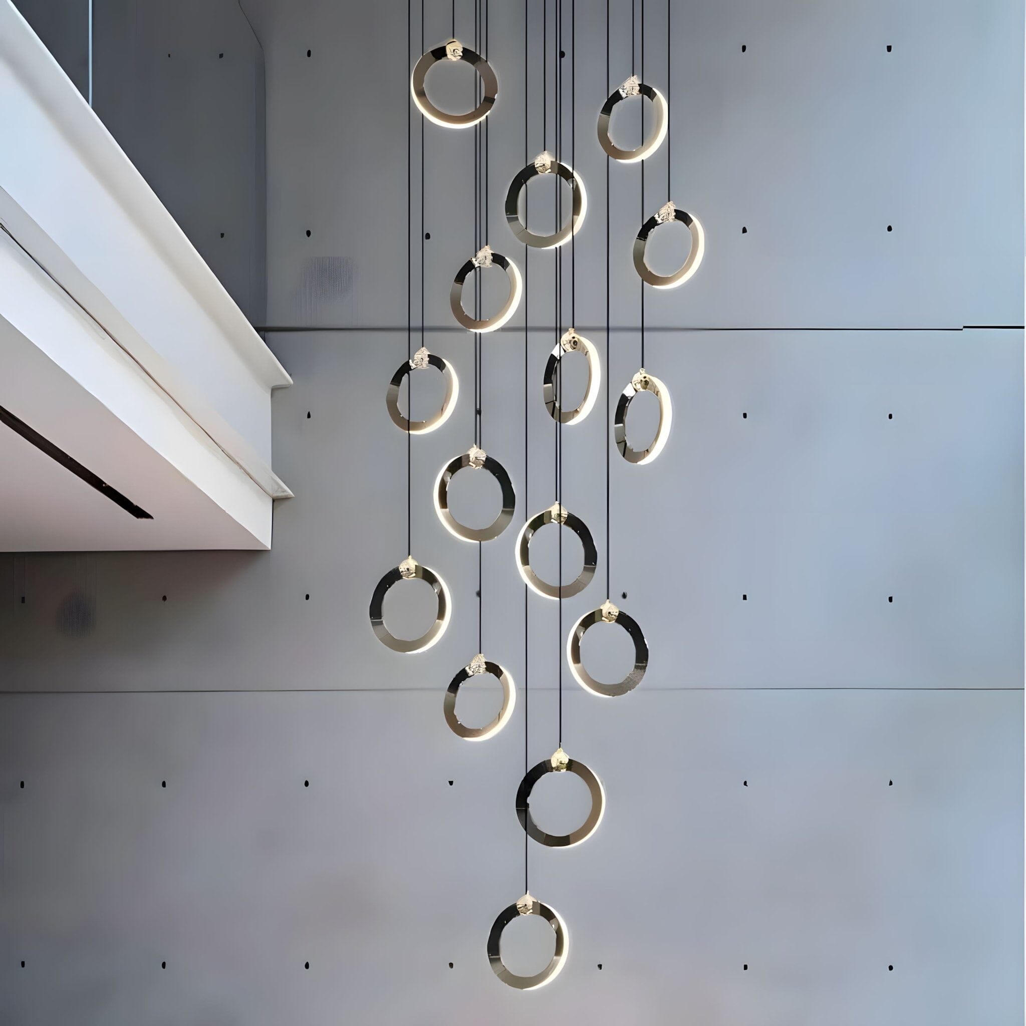 NEBULA Chandelier - 1 ring - 6.6" x 60" / 17cm x 150cm - 8WCool Light (6000K)Blushlighting