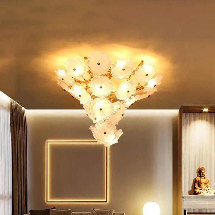 Nenufar Water Modern Chandelier - Size: Dia 23.6″(60cm) x H 23.6″(60cm)Blushlighting