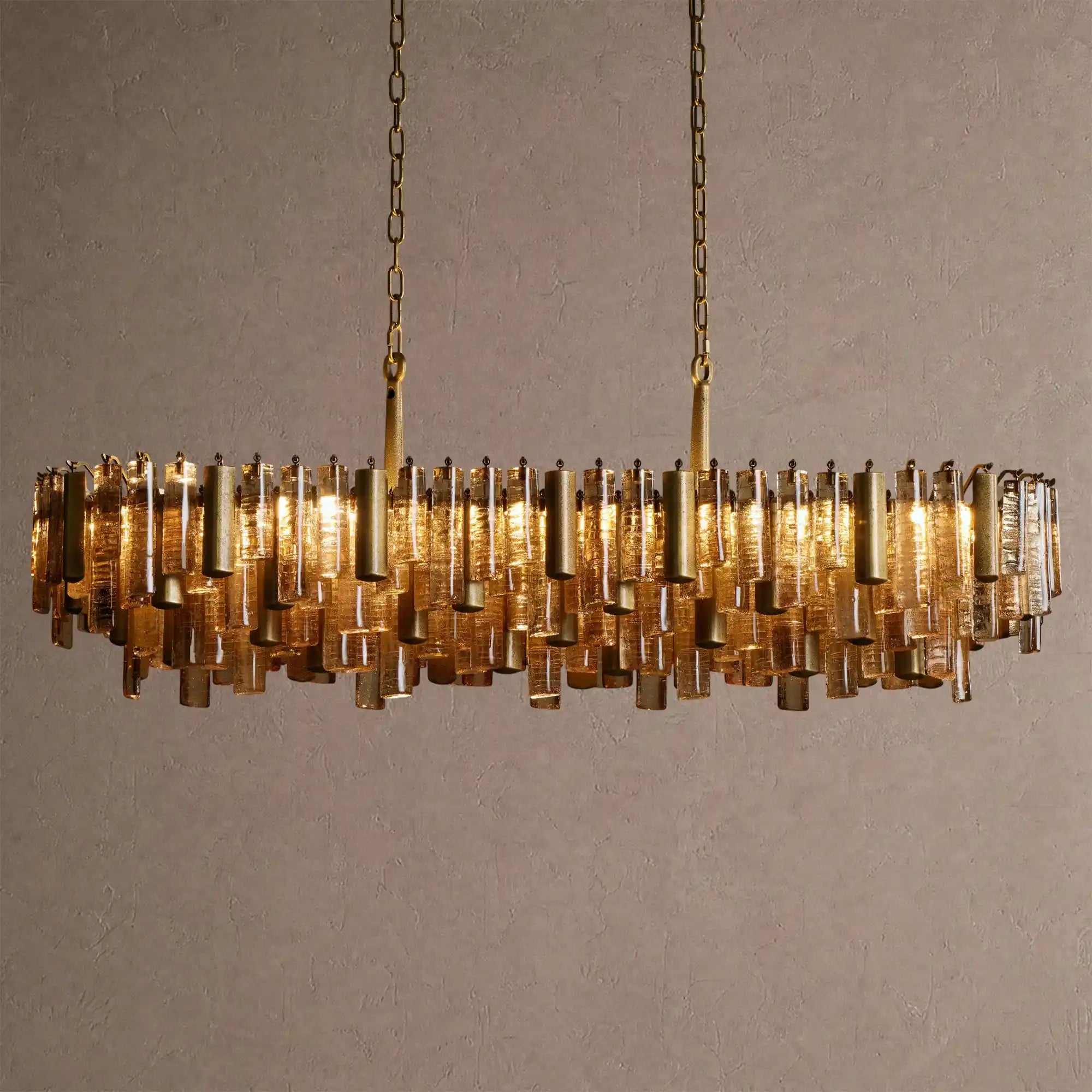 Neve Linear Chandelier - BrassBlushlighting