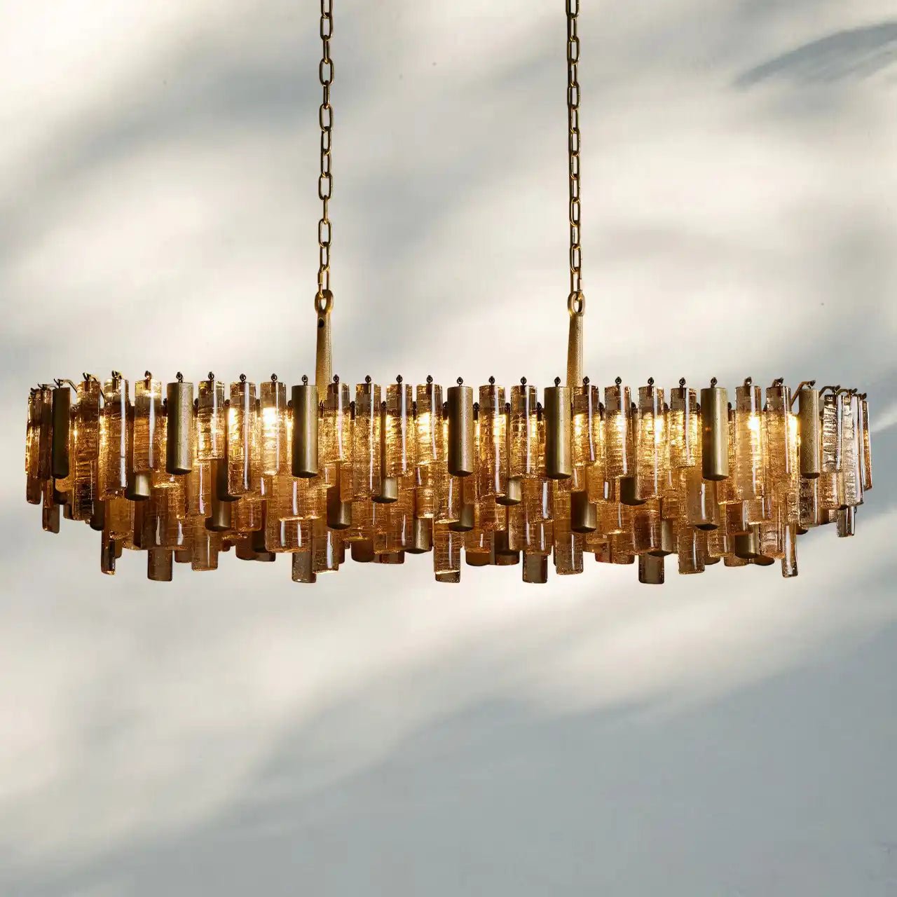 Neve Linear Chandelier - BrassBlushlighting