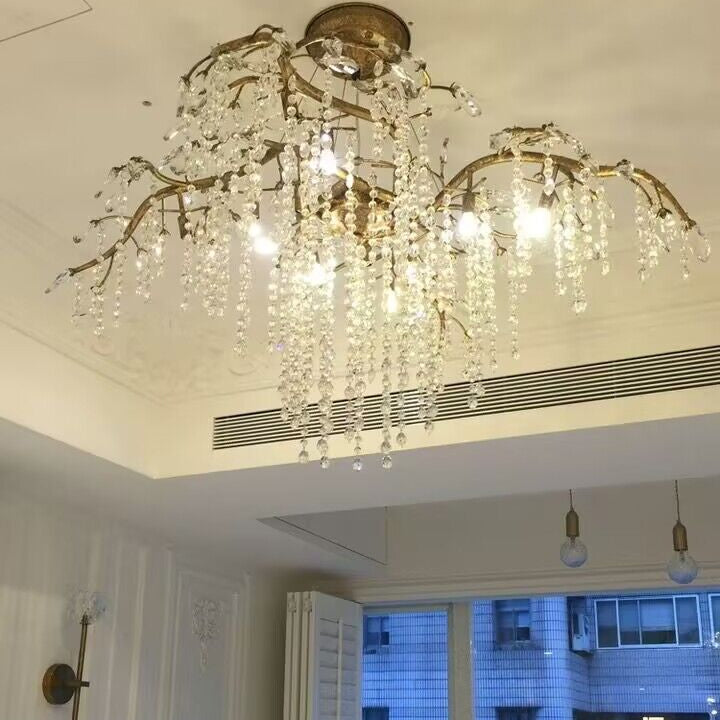 New Luxury Branch Crystal Pendant Chandelier Designer Creative Art Dining Room/Living Room Light Fixture-Chandeliers-Blushlighting