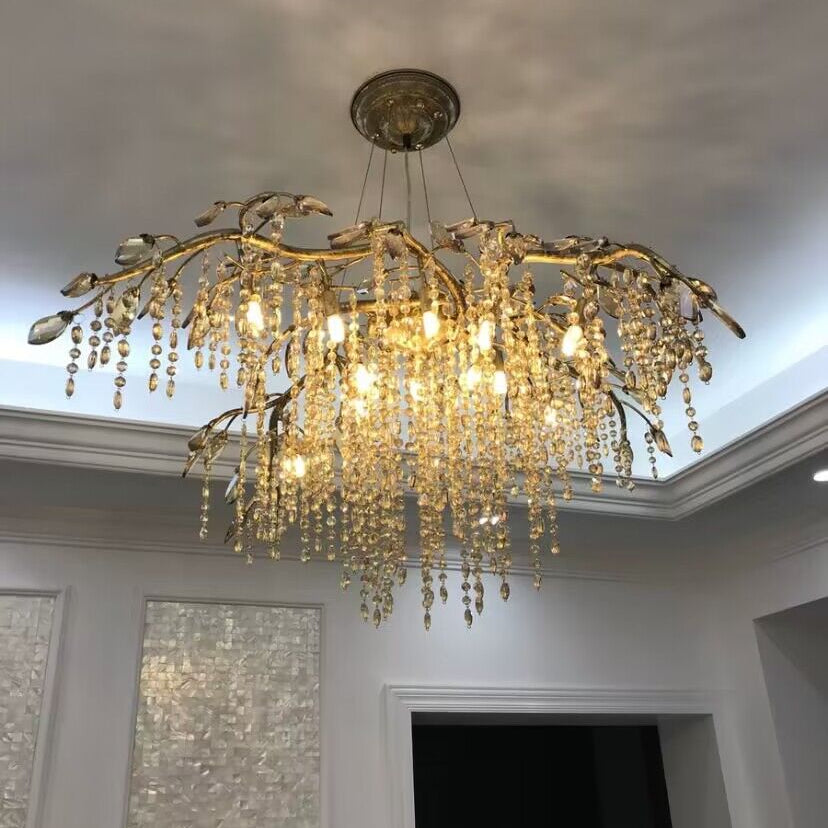 New Luxury Branch Crystal Pendant Chandelier Designer Creative Art Dining Room/Living Room Light Fixture-Chandeliers-Blushlighting