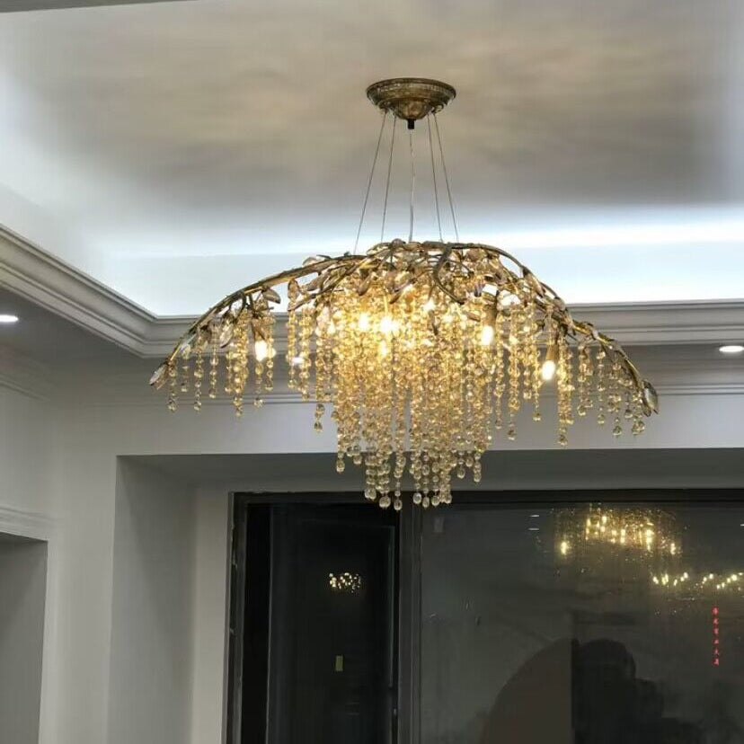 New Luxury Branch Crystal Pendant Chandelier Designer Creative Art Dining Room/Living Room Light Fixture-Chandeliers-Blushlighting