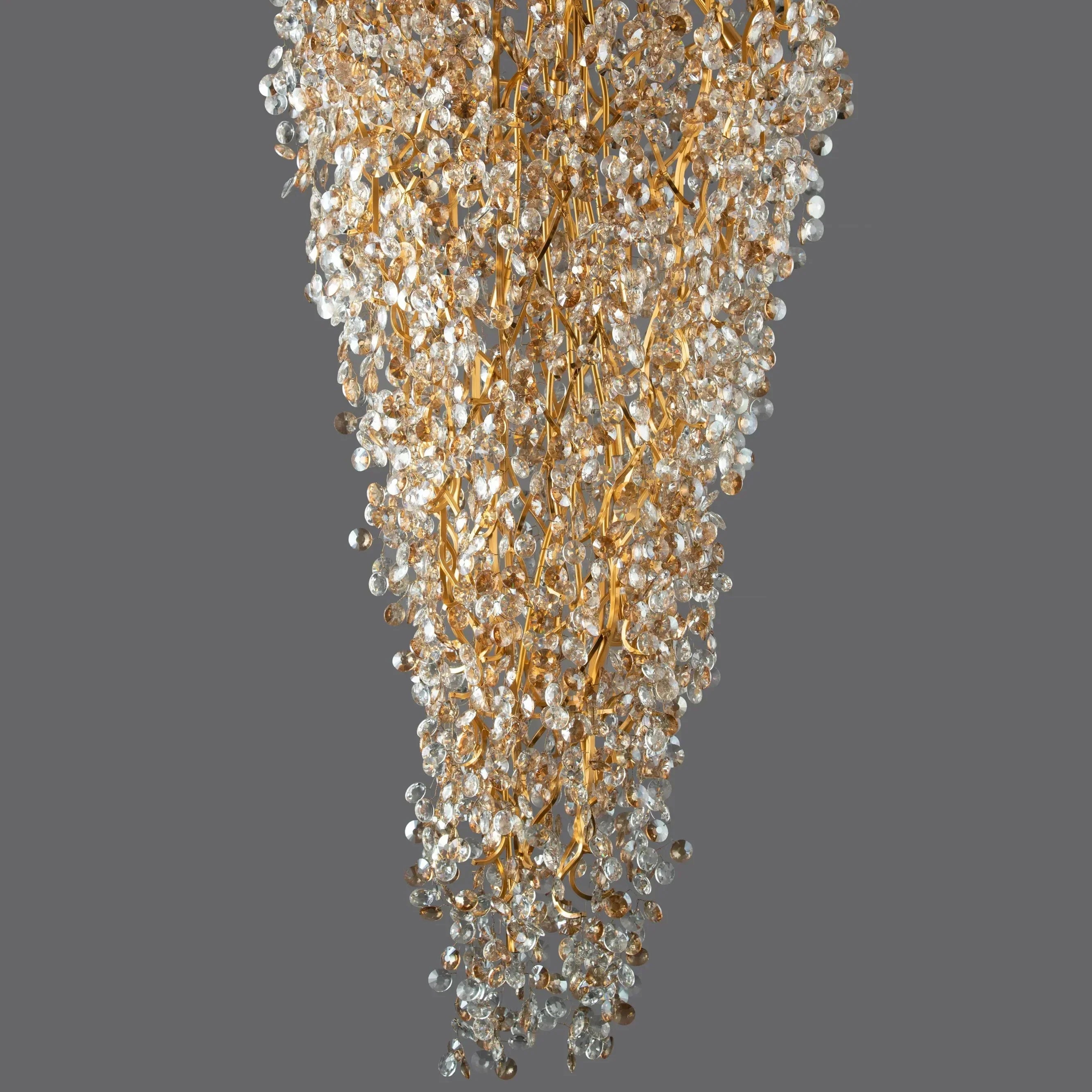 New Modern Light Luxury Branch Crystal Chandelier for Dining /Living Room - Oval: L47.2"*H27.6"Warm LightBlushlighting