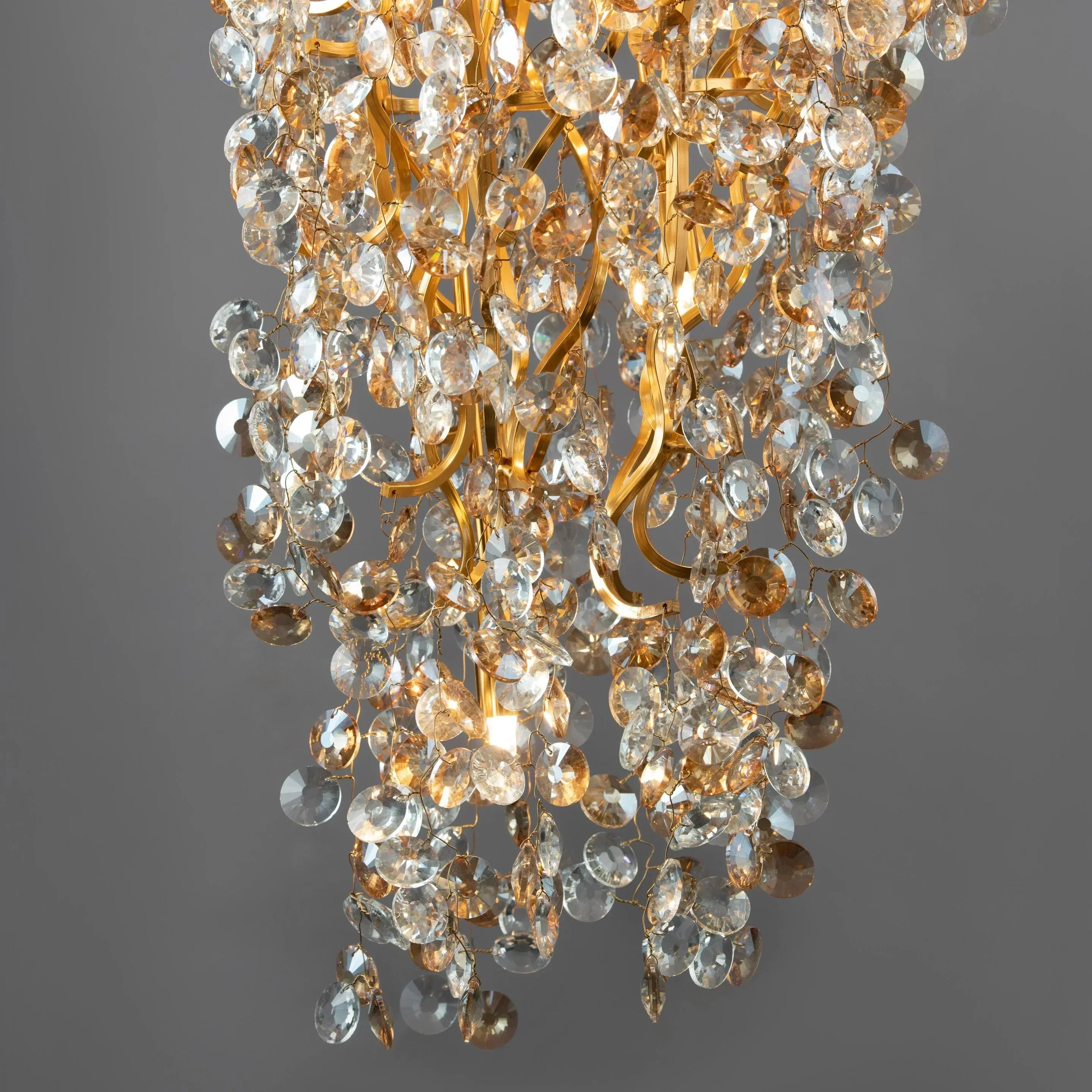 New Modern Light Luxury Branch Crystal Chandelier for Dining /Living Room - Oval: L47.2"*H27.6"Warm LightBlushlighting