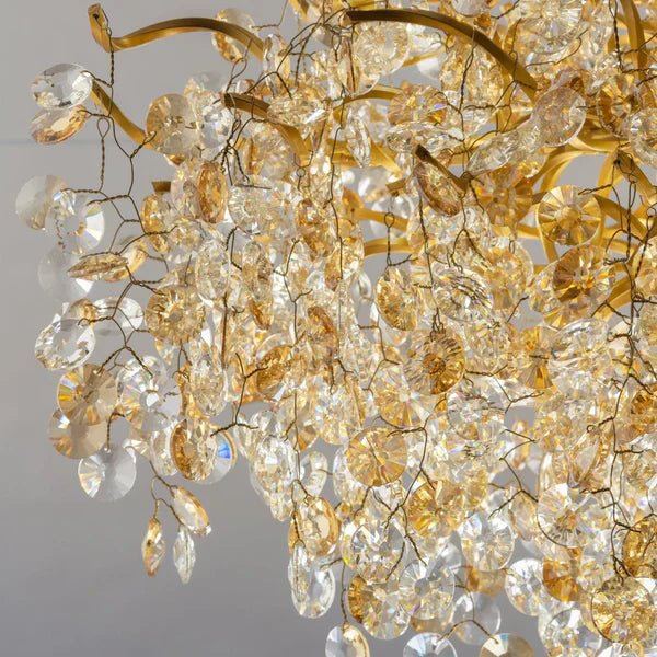 New Modern Light Luxury Branch Crystal Chandelier for Dining /Living Room - Oval: L47.2"*H27.6"Warm LightBlushlighting