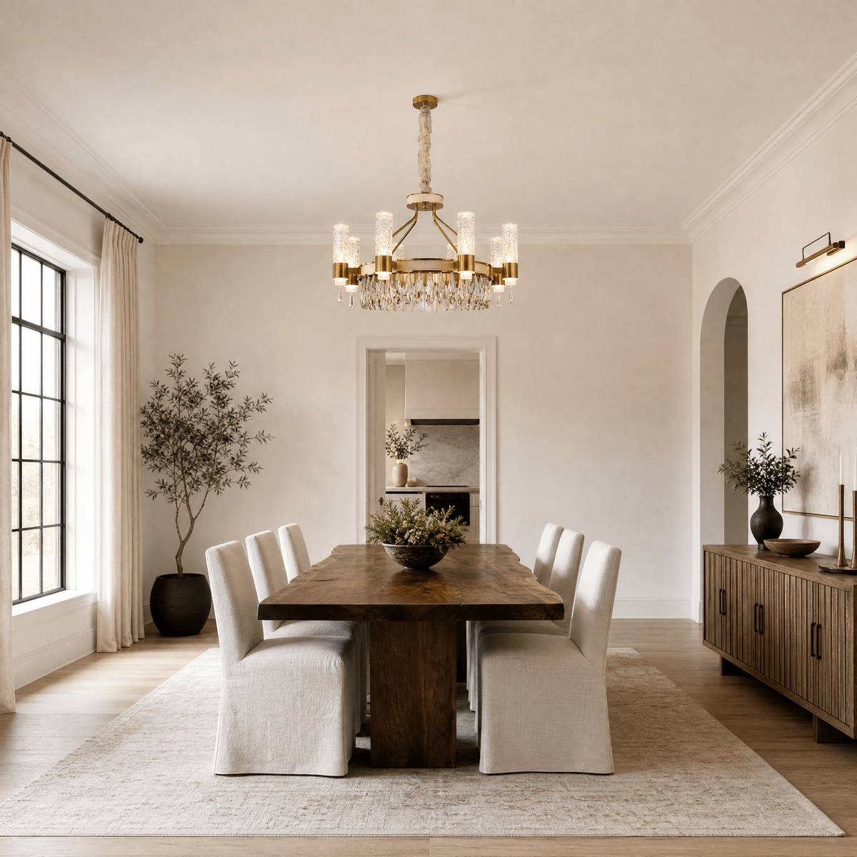 Nido Crystal Chandelier - D600*328mmBlushlighting