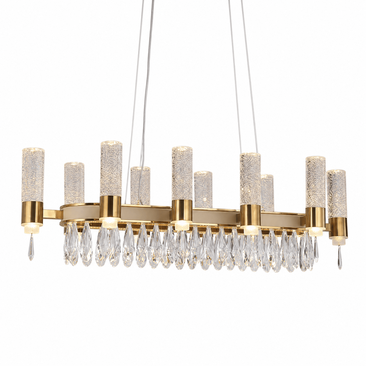 Nido Crystal Linear Chandelier - Blushlighting