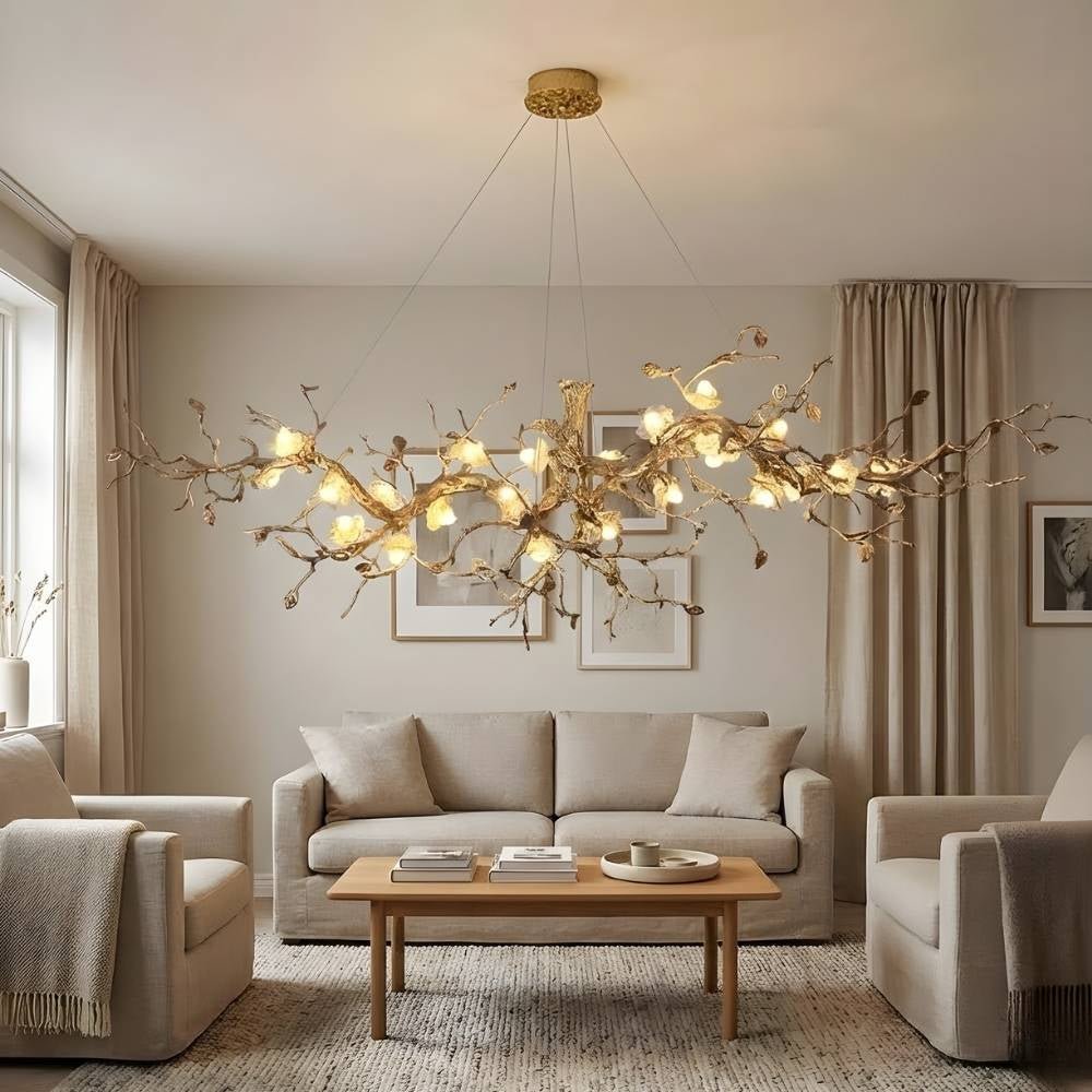 Noa Flower Branch Chandelier - L47.24” (120 cm)Warm White 3000KBlushlighting