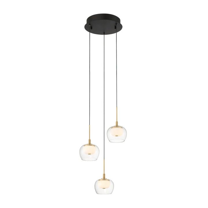 Nona Modern LED Pendant - 1 LightMatte BlackBlushlighting