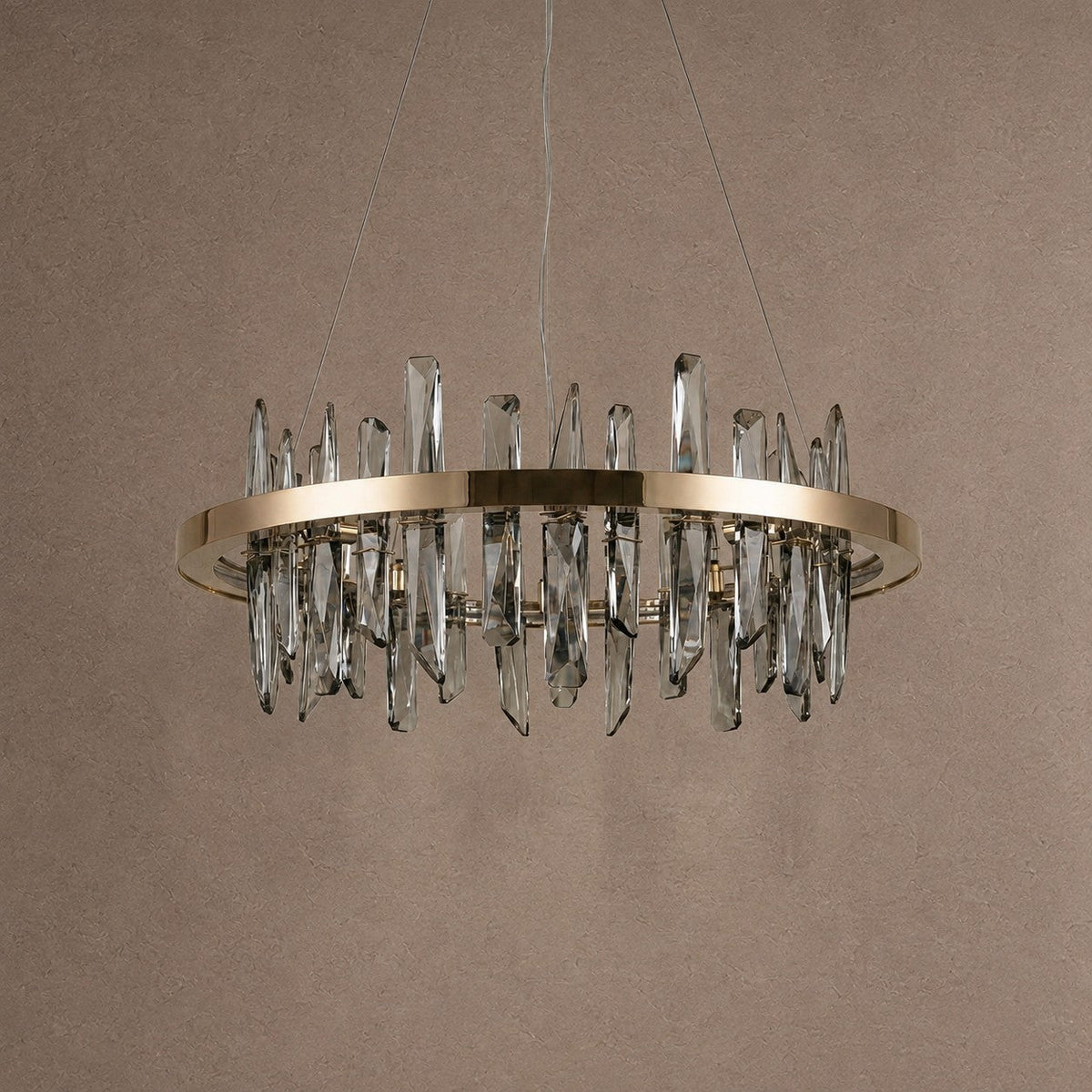 Nora Round Crystal Pendant Light - Ø31.5" × H9.8" (Ø80 × H25 cm)Blushlighting