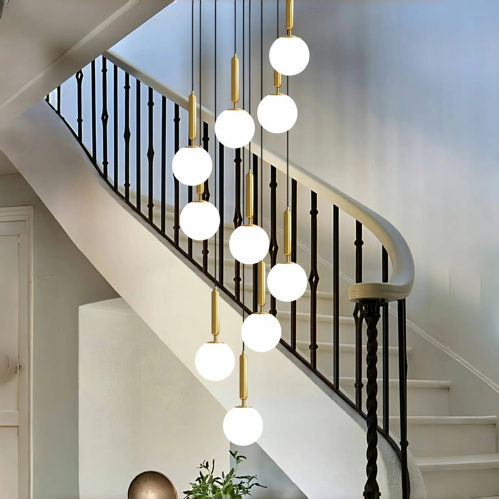 Nordic Extra Large Minimalist Long Pendant Light for High Ceiling Staircase-