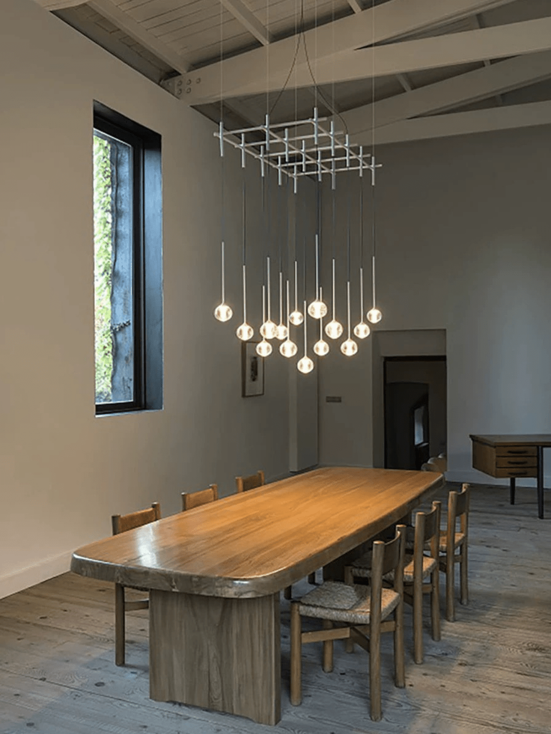 Nordic Minimalist Clear Ribbed Glass Globe Pendant Light - One LightMatte BlackWarm LightBlushlighting