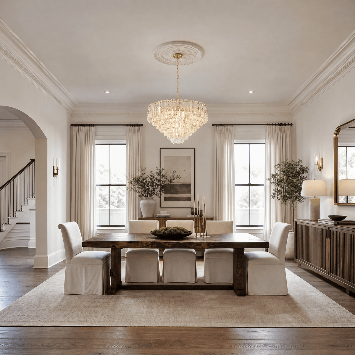 Notturno Crystal Crown Chandelier - Φ600*H380mm/13LBlushlighting
