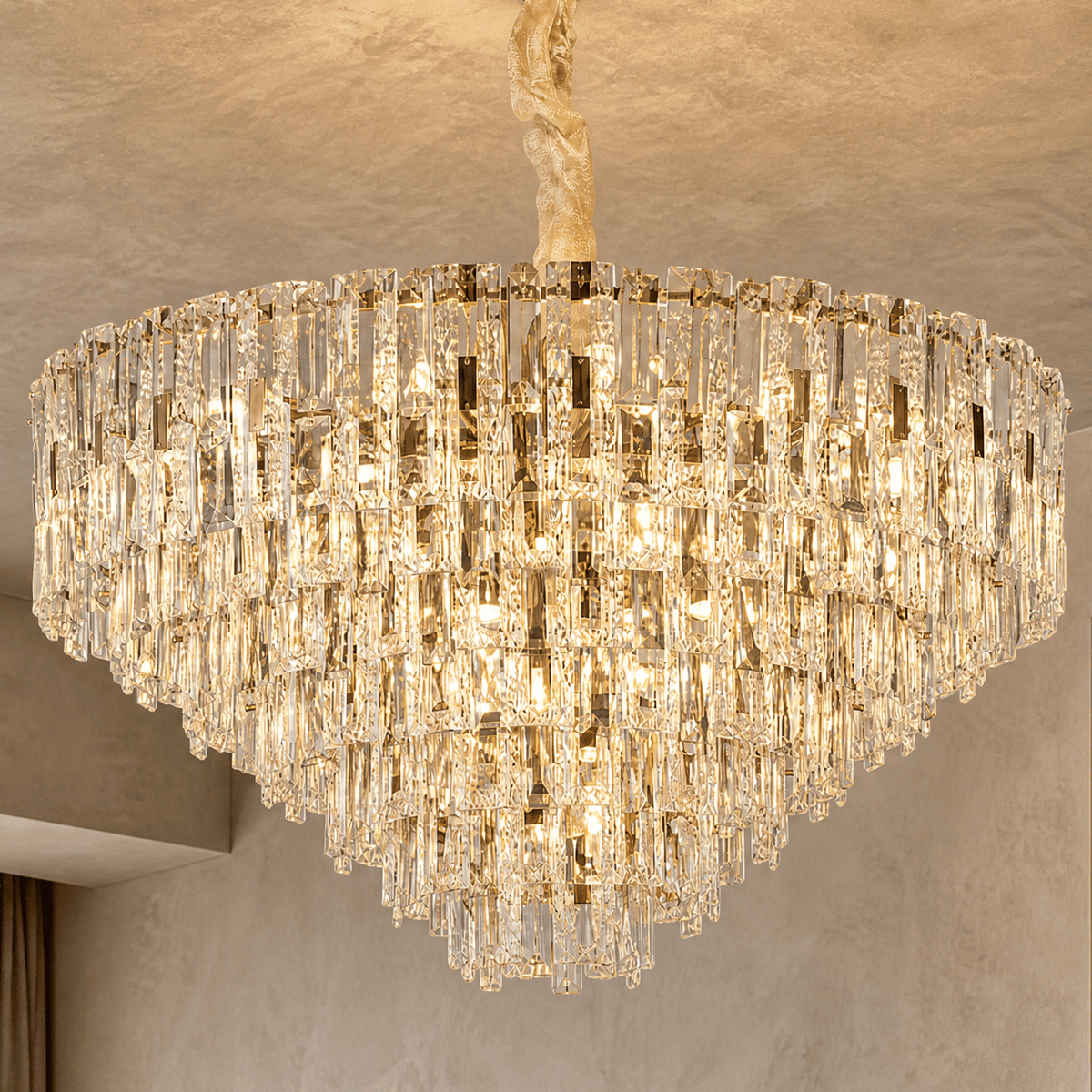 Notturno Crystal Crown Chandelier - Φ600*H380mm/13LBlushlighting